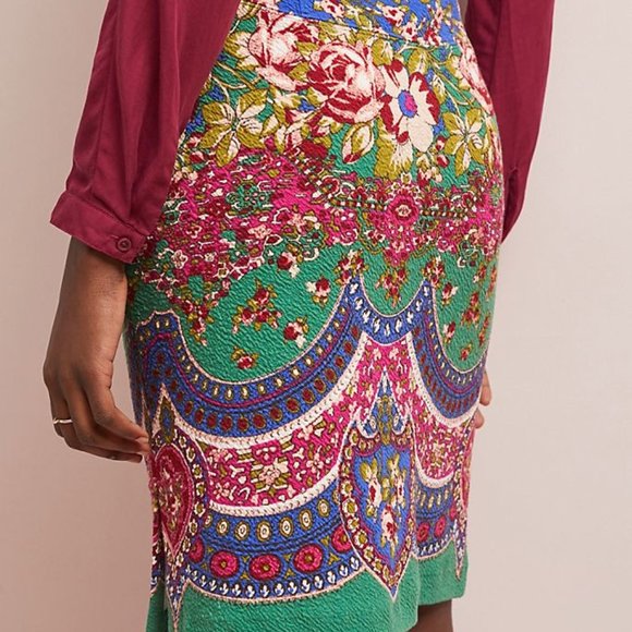 Anthropologie Maeve Sheffield Pencil Skirt floral - Picture 3 of 7